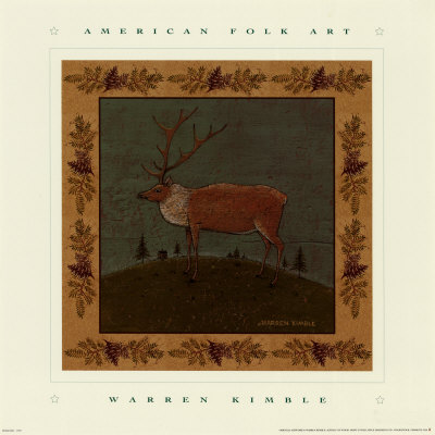 Folk Elk Print Folk Elk Print