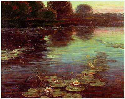Close of Day, Lily Pads Print Close of Day, Lily Pads Print