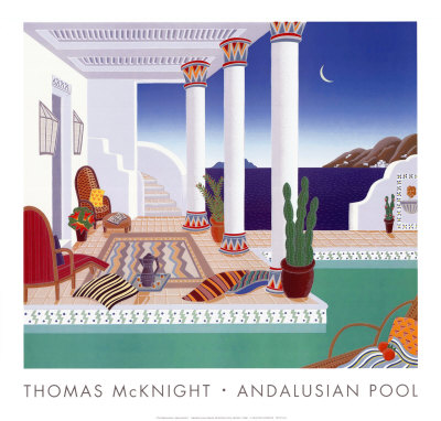 Andalusian Pool Print Andalusian Pool Print