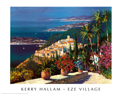 Eze Village Print Eze Village Print