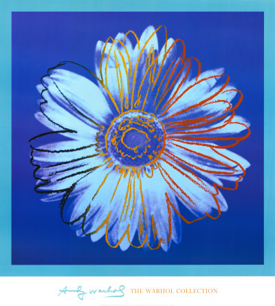 Daisy, c.1982 (Blue on Blue) Print Daisy, c.1982 (Blue on Blue) Print