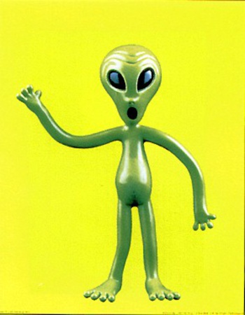 Greeting Alien Print Greeting Alien Print