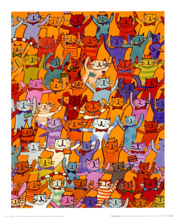 Cheering Cats Print Cheering Cats Print