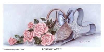Roses and Lace II Print Roses and Lace II Print