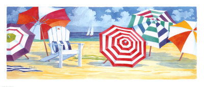 Umbrella Beach Print Umbrella Beach Print