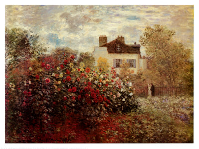 The Artist's Garden at Argenteuil Print The Artist's Garden at Argenteuil Print