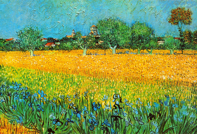 View of Arles with Irises Print View of Arles with Irises Print