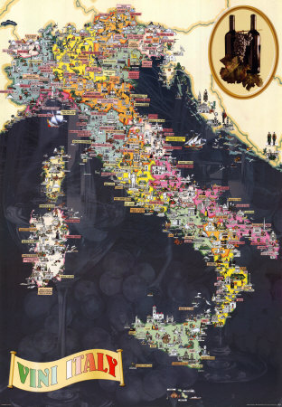 Wines of Italy Poster Wines of Italy Poster
