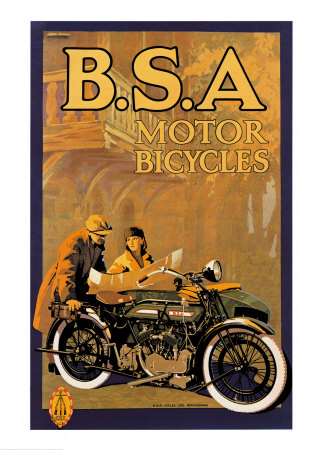 B.S.A. Motor Bicycles Print B.S.A. Motor Bicycles Print