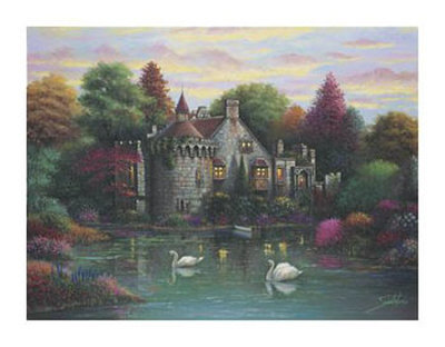 Hidden Lake Chateau Print Hidden Lake Chateau Print