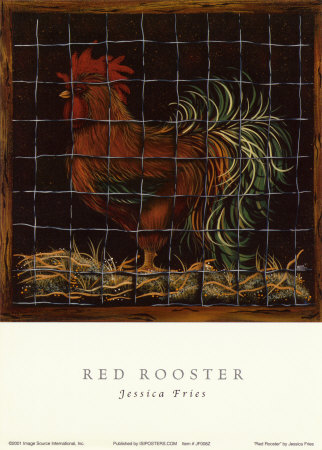 Big Red Rooster Print Big Red Rooster Print