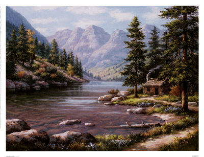 Log Cabin Retreat Print Log Cabin Retreat Print