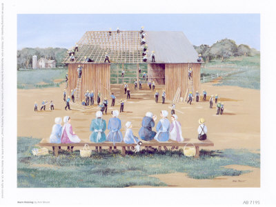 Barn Raising Print Barn Raising Print