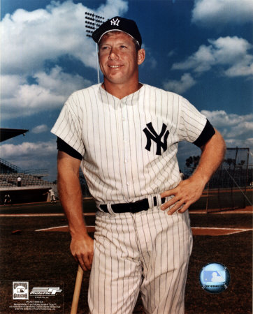 Mickey Mantle - #1 Leaning on Bat Photograph Mickey Mantle - #1 Leaning on Bat Photograph