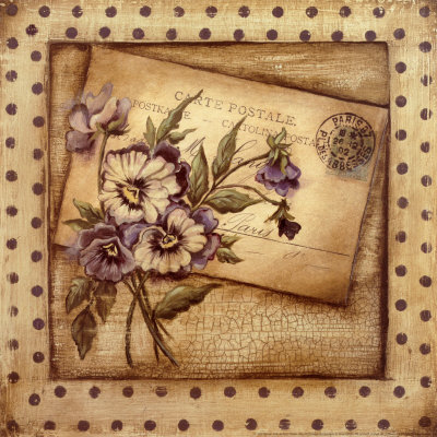 Paris Pansies Print Paris Pansies Print