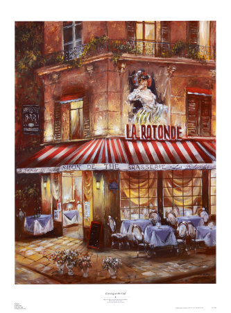 Evening at the Cafe Print Evening at the Cafe Print
