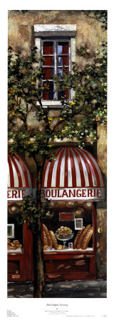 Red Striped Awning Print Red Striped Awning Print