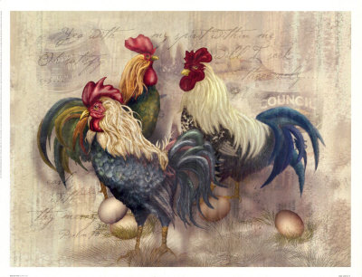 Rooster Trio Print Rooster Trio Print