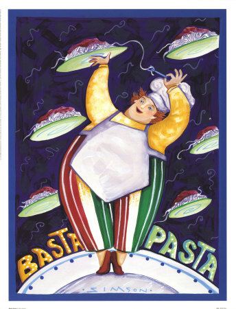 Basta Pasta Print by Dana