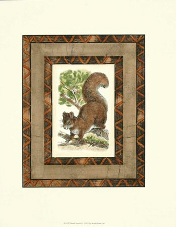 Rustic Squirrel Print Rustic Squirrel Print