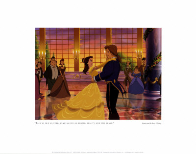Beauty and the Beast Print zoom view in room