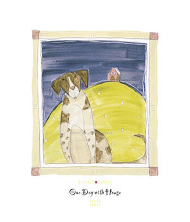 One Dog with House Print One Dog with House Print
