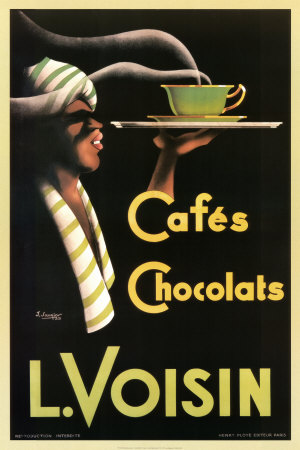 L. Voisin Cafes and Chocolats, 1935 Print L. Voisin Cafes and Chocolats, 1935 Print