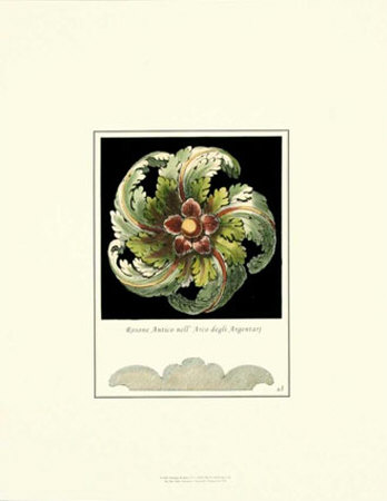 Antique Rosette IX Print Antique Rosette IX Print