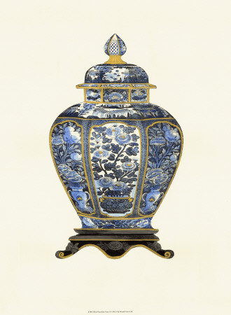 Blue Porcelain Vase I Print Blue Porcelain Vase I Print