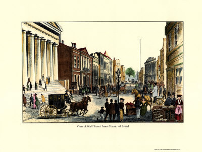View of Wall Street Print View of Wall Street Print
