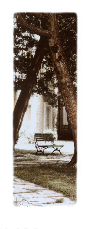 Park Bench Print Park Bench Print