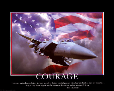 Patriotic Courage Print zoom view in room