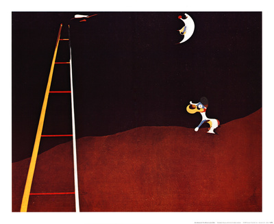 Dog Barking at the Moon Print Dog Barking at the Moon Print
