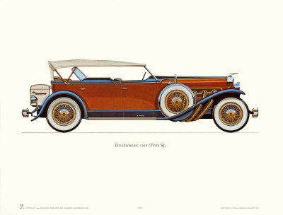 1929 Duesenberg Print 1929 Duesenberg Print