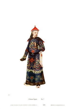 Chinese Mandarin Figure Print Chinese Mandarin Figure Print