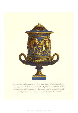 Blue Urn I Print Blue Urn I Print