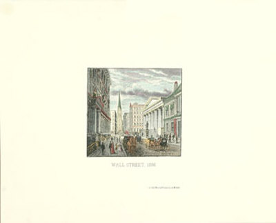 New York, Wall Street, 1886 Print New York, Wall Street, 1886 Print