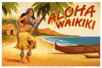Aloha Waikiki Print Aloha Waikiki Print