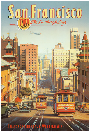 The Lindbergh Line San Francisco California Print zoom view in room