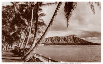 Diamond Head, Waikiki, Hawaii Print Diamond Head, Waikiki, Hawaii Print