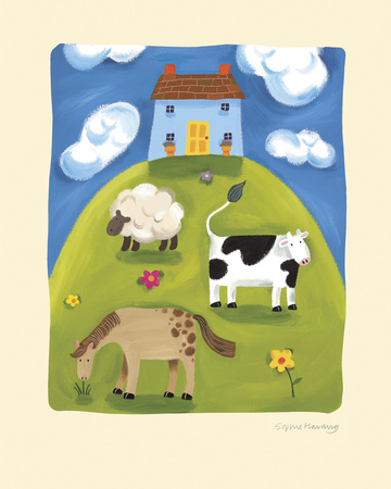 Blue Farmhouse Print Blue Farmhouse Print