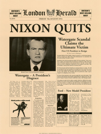 Nixon Quits Print Nixon Quits Print