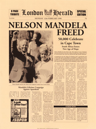 Nelson Mandela Freed Print Nelson Mandela Freed Print