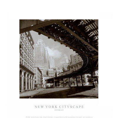 New York Cityscape, Sunday Print New York Cityscape, Sunday Print