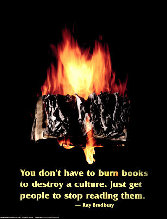 Burning Book Print Burning Book Print