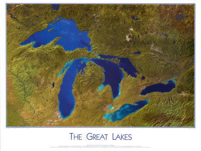 Great Lakes from Space - ©Spaceshots Print Great Lakes from Space - ©Spaceshots Print