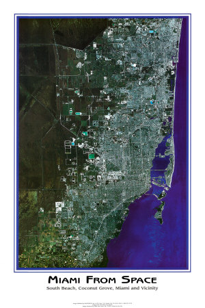 Miami from Space - ©Spaceshots Print Miami from Space - ©Spaceshots Print