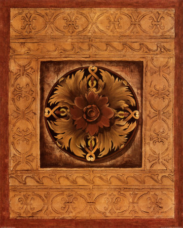 Golden Rosette I Print Golden Rosette I Print