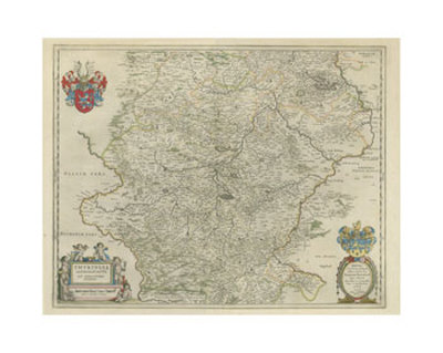 Thvringia Map Print Thvringia Map Print