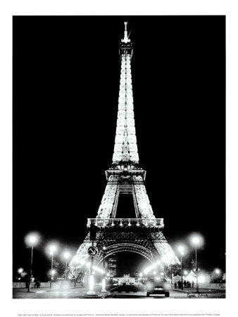 Eiffel Tower at Night Print